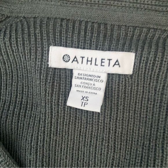 ATHLETA Women’s Hanover Refined VNeck Sweater Size XS Merino Wool Charcoal Grey - Picture 9 of 15